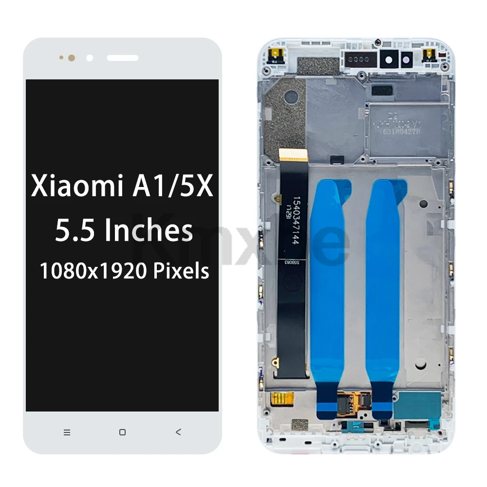 Substituição do Display LCD para Xiaomi Mi A1, 5.5 "Touch Screen Digitizer Assembly com Frame, MDG2, MDI2, alta qualidade