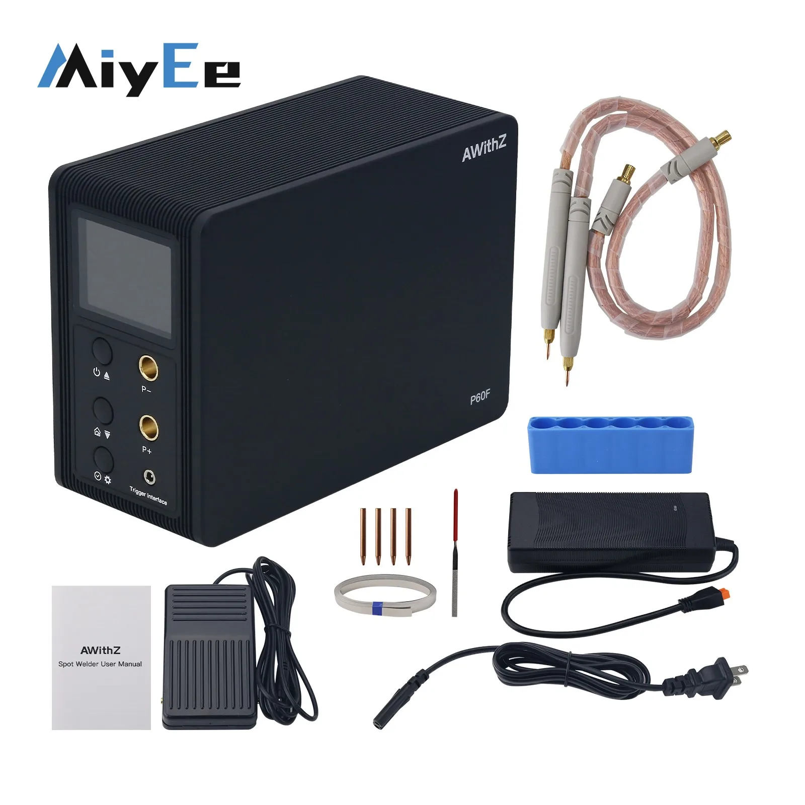 AWithZ P60F 29.2KW Spot Welder Supercapacitor Spot Welding Machine w/ 999 Gears for Large Batteries