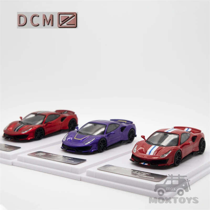 

DCM 1:64 Novitec 488 Фисташка красная/оригинальная красная/фиолетовая ограниченная модель автомобиля под давлением 999