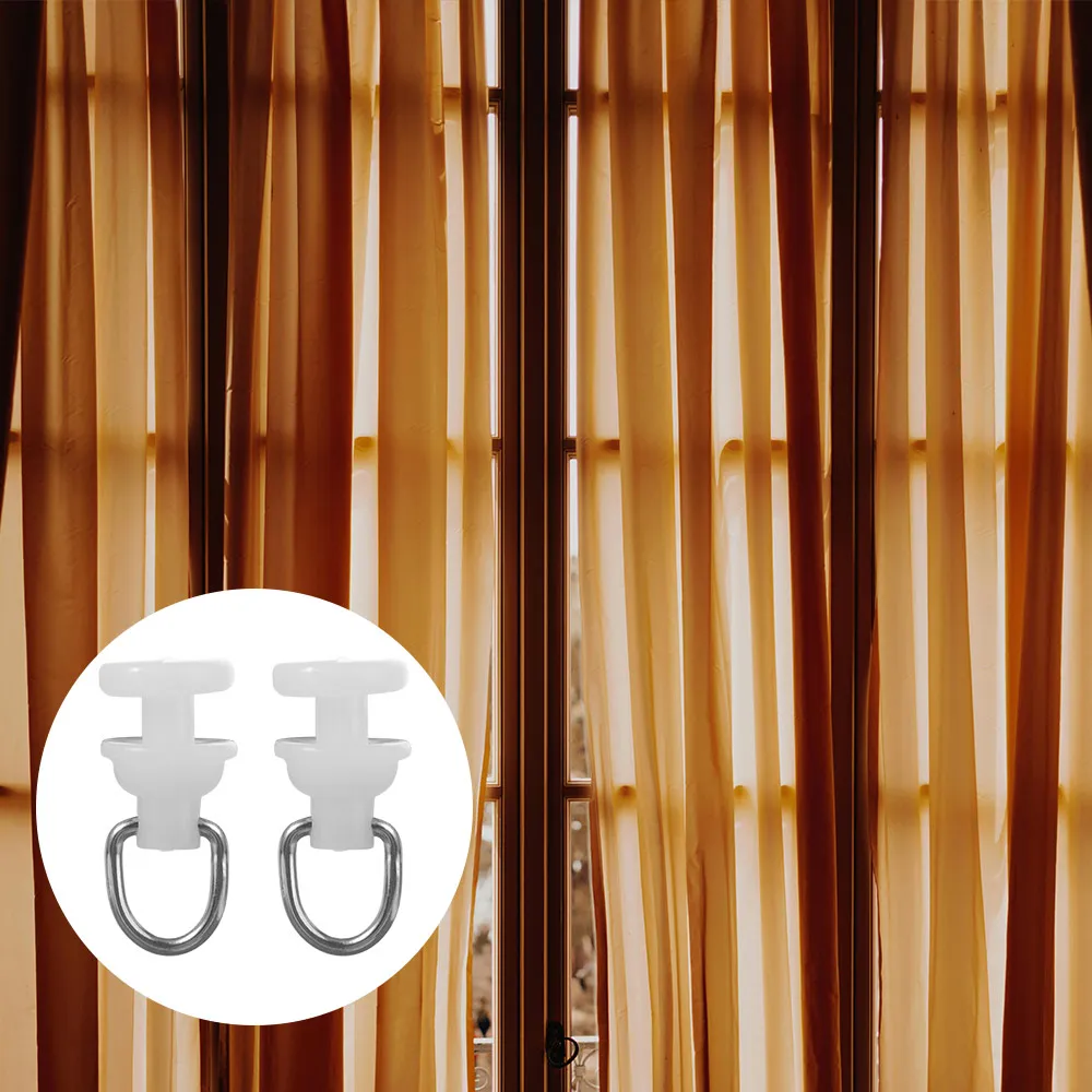 

50Pcs Strong and Sturdy Silent Curtain Track Pulley Wear-resistant Plastic Curtain Track Glider Rail Hanging Universal