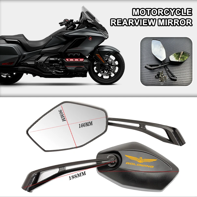 Motorcycle Rearview Mirror ATV Off-Road Biker Moto Motorbike Accessories for HONDA Goldwing 1800 GL1800 GOLDWING1800 1200 1000