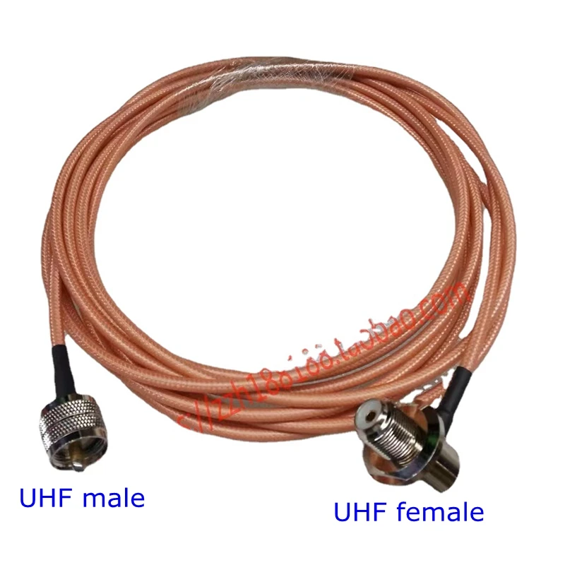 RG142 Double Shielded Cable UHF Male PL259 To UHF Female SO239 Connector RF Coaxial Pigtail Jumper Adapter Straight New Brass