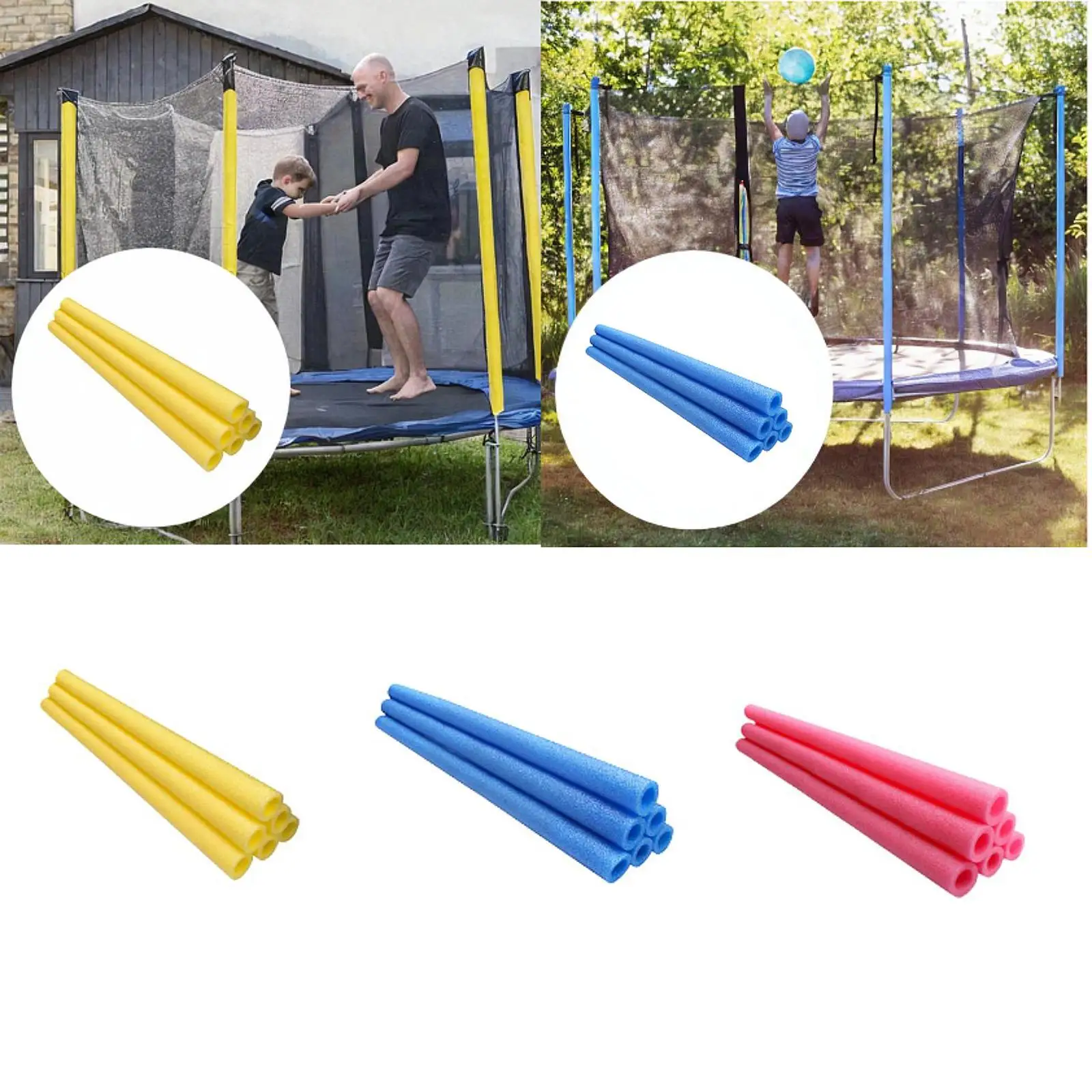 

6-компонентные пенопластовые рукава для батутных шестов, легкие прочные защитные чехлы