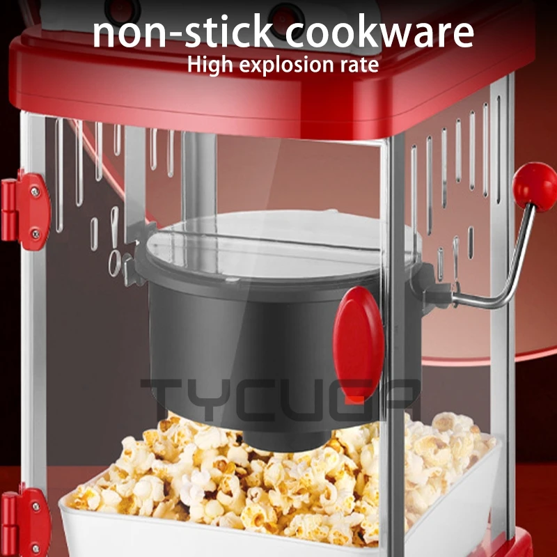 Automatische elektrische Popcornmaschine für gewerbliche und haushalt, kleine Mini-Popcornmaschine, Puffreismaschine, Snack-Ausrüstung für Stände