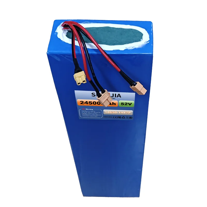 14S7P 52V 24500mAh 18650 Lithium-ion Battery Pack Built-in 30A BMS 1000W-1500W Suitable for Electric Motorcycles/tricycles