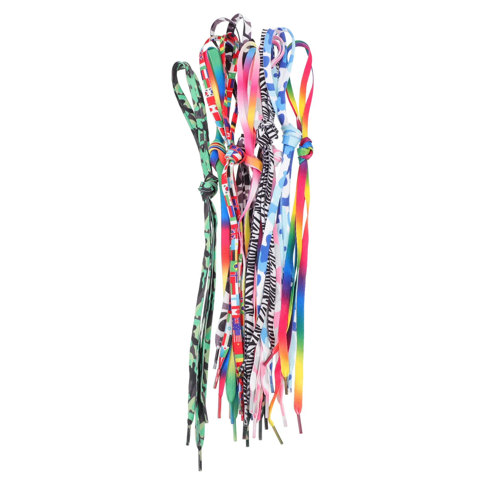 10Pairs High Strength Nylon Colorful Shoelaces for Sneakers Boots Loafers Multi Purpose Decorative Flat Shoe Laces Beautiful