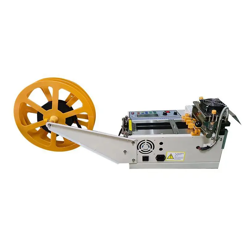 Belt machine direct drive LCD screen webbing Velcro zipper cutting machine, cutting machine cold cutting automatic