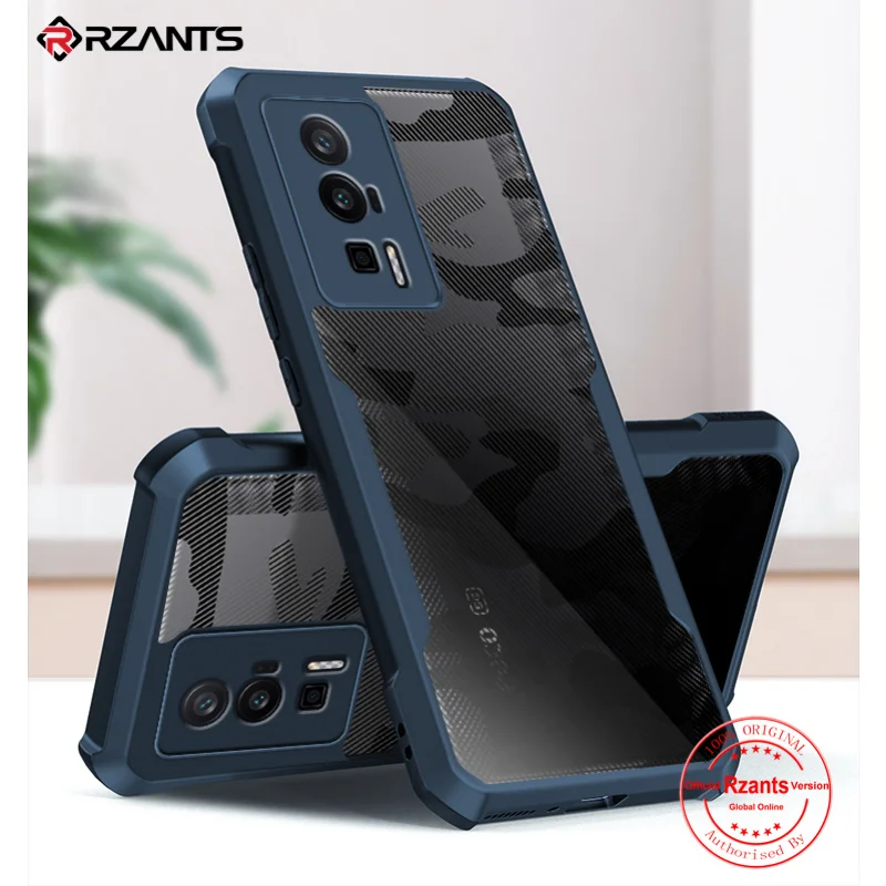 Rzants For Xiaomi Poco F5 Pro Redmi K60 Pro Case Hard Camouflage Cover TPU Frame Bumper Half Clear Phone Shel