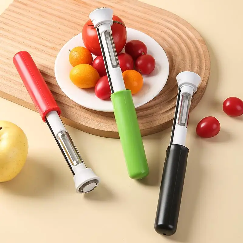 1Pcs Stainless Steel Rust-proof Fruit Peeler Anti Slip Handle Anticorrosive Fruit Pitter Pear 2 In 1 Fruit Core Remover
