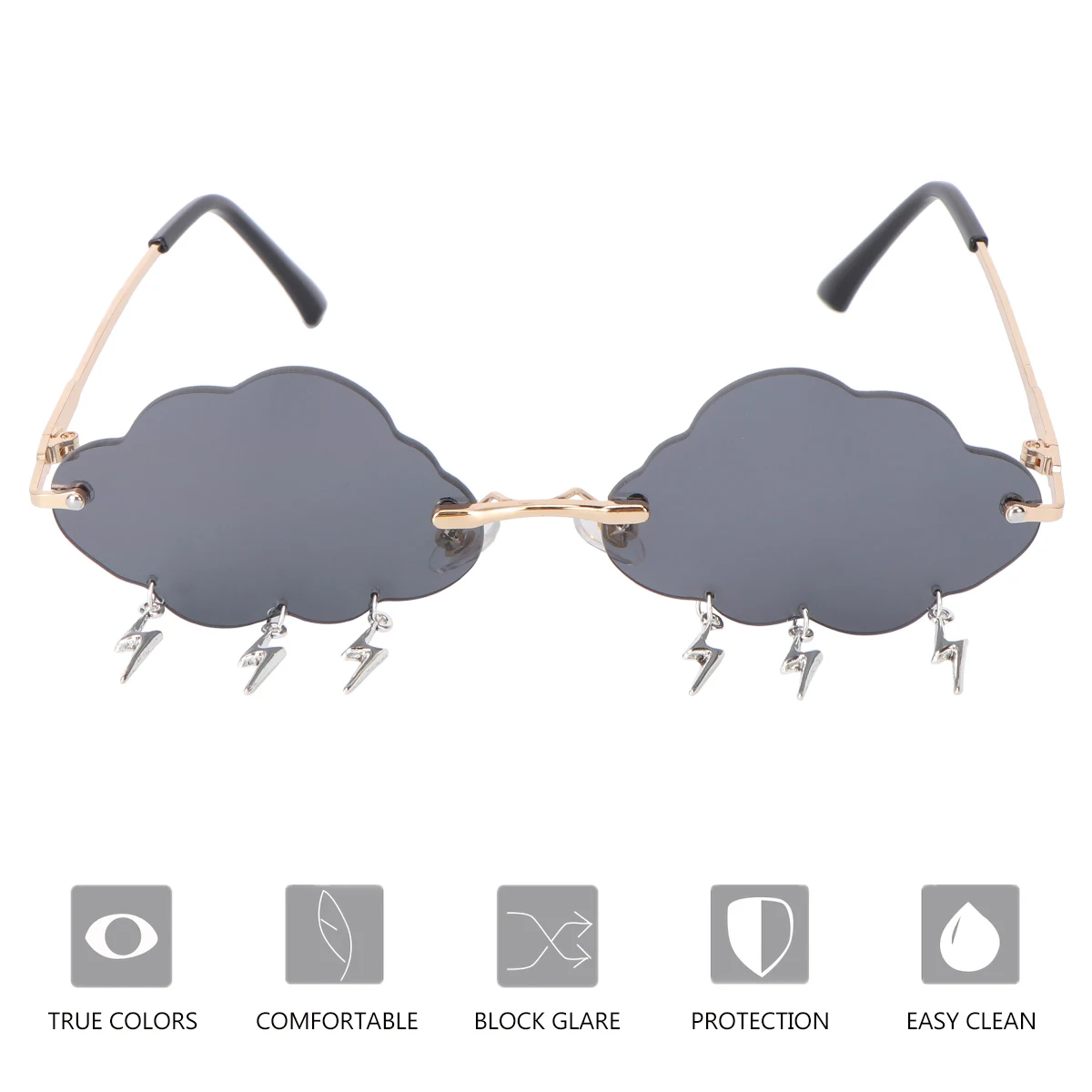 

Sunglasses Stylish Grey Unique Design Party Cloud Fashion Protection Funny Photos Accessories Sunglasses