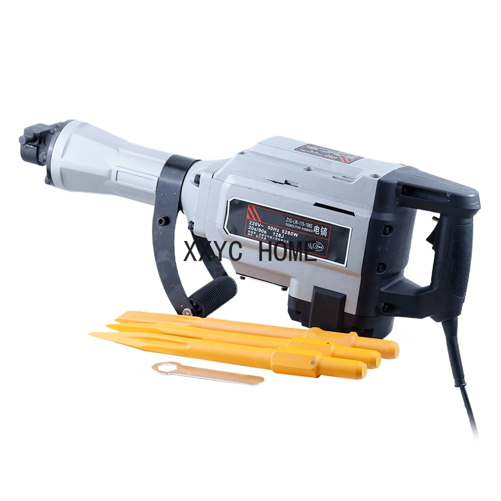 Electric Demolition Jack Hammer Drill with 3 Chisels Heavy-Duty Jackhammer Concrete Breaker Chipping Impact Picks