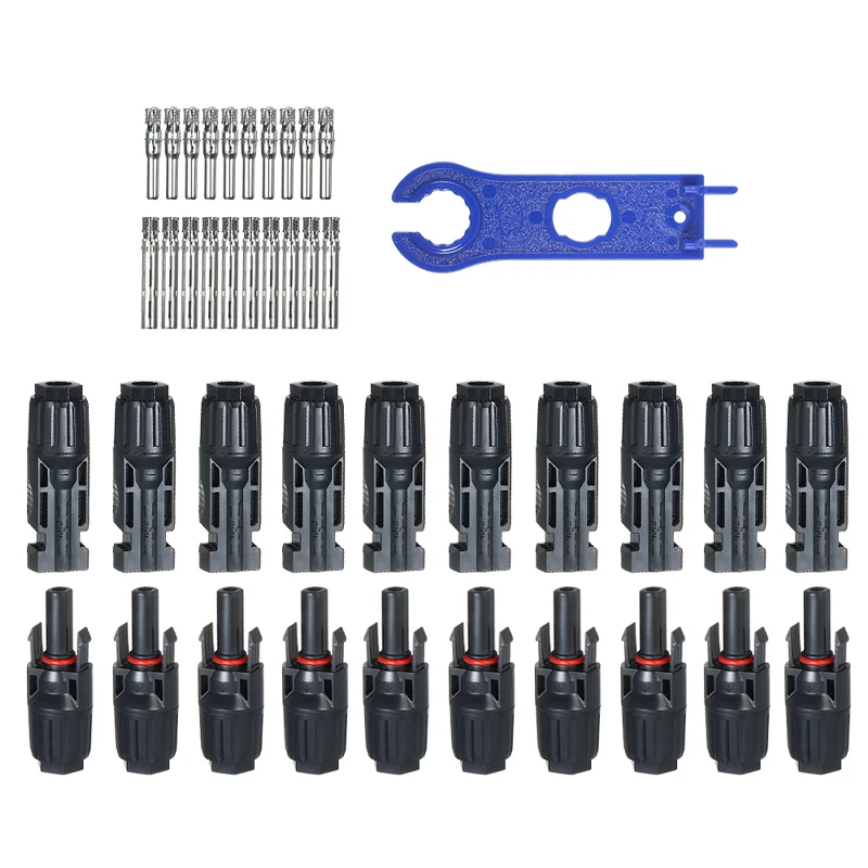 10 Pairs Male and Female Solar Panel Connector Used for Solar Cable Suitable Cable Cross Sections 2.5mm2~6.0mm2