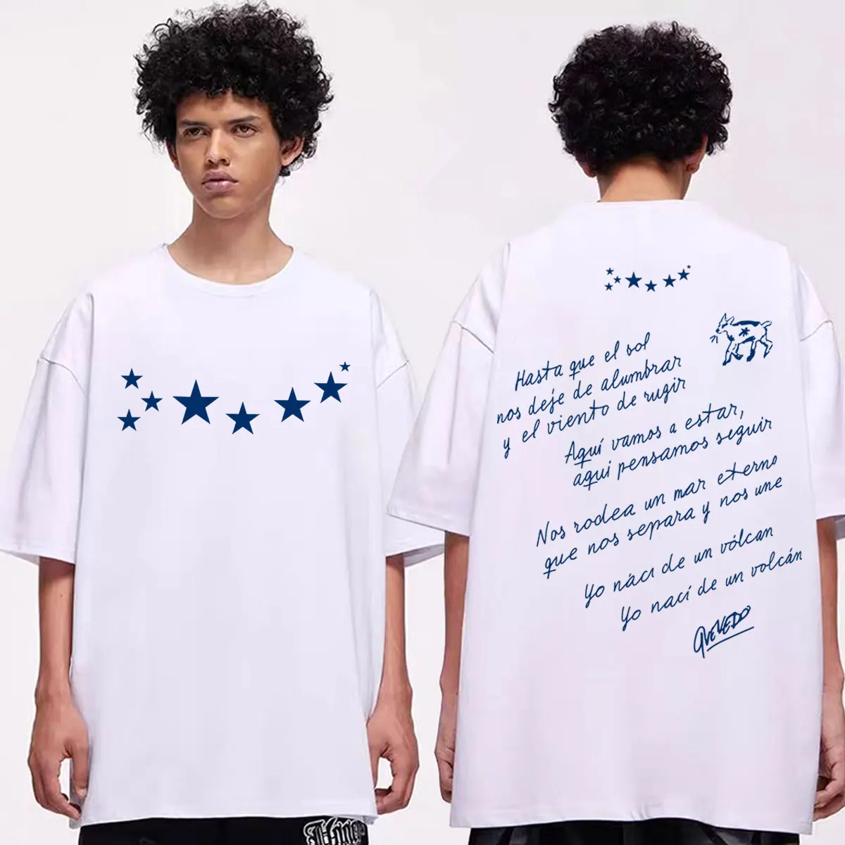 T-shirt unisexe décontracté 100 % coton tendance mode urbaine, nouvelle collection été 2026, merch El Baifo du rappeur Quevedo