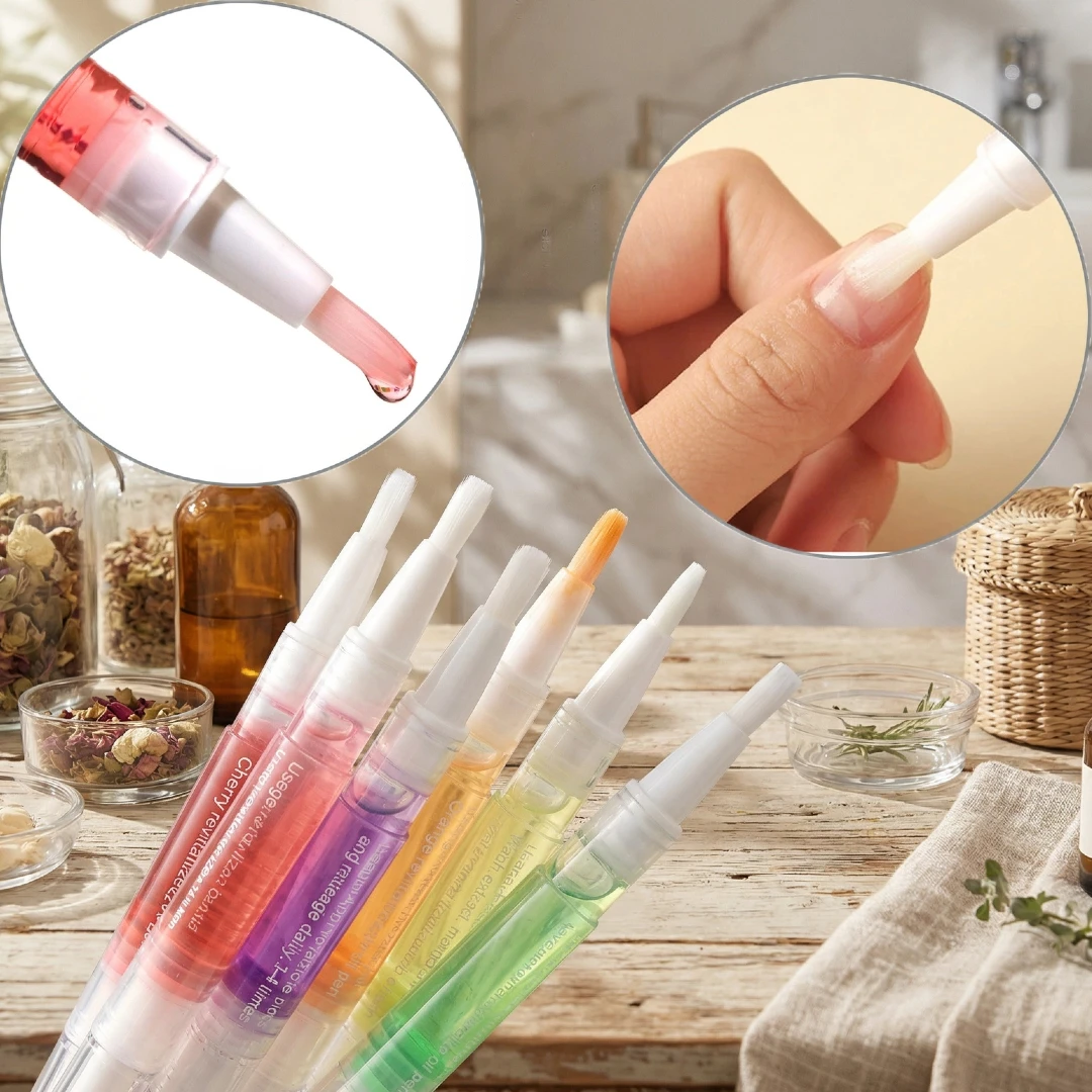 15 قطعة قلم زيت بشرة الفراولة خالي من البارابين مع شمع العسل ومنشط مغذي لبشرة الأظافر التالفة وترطيبها