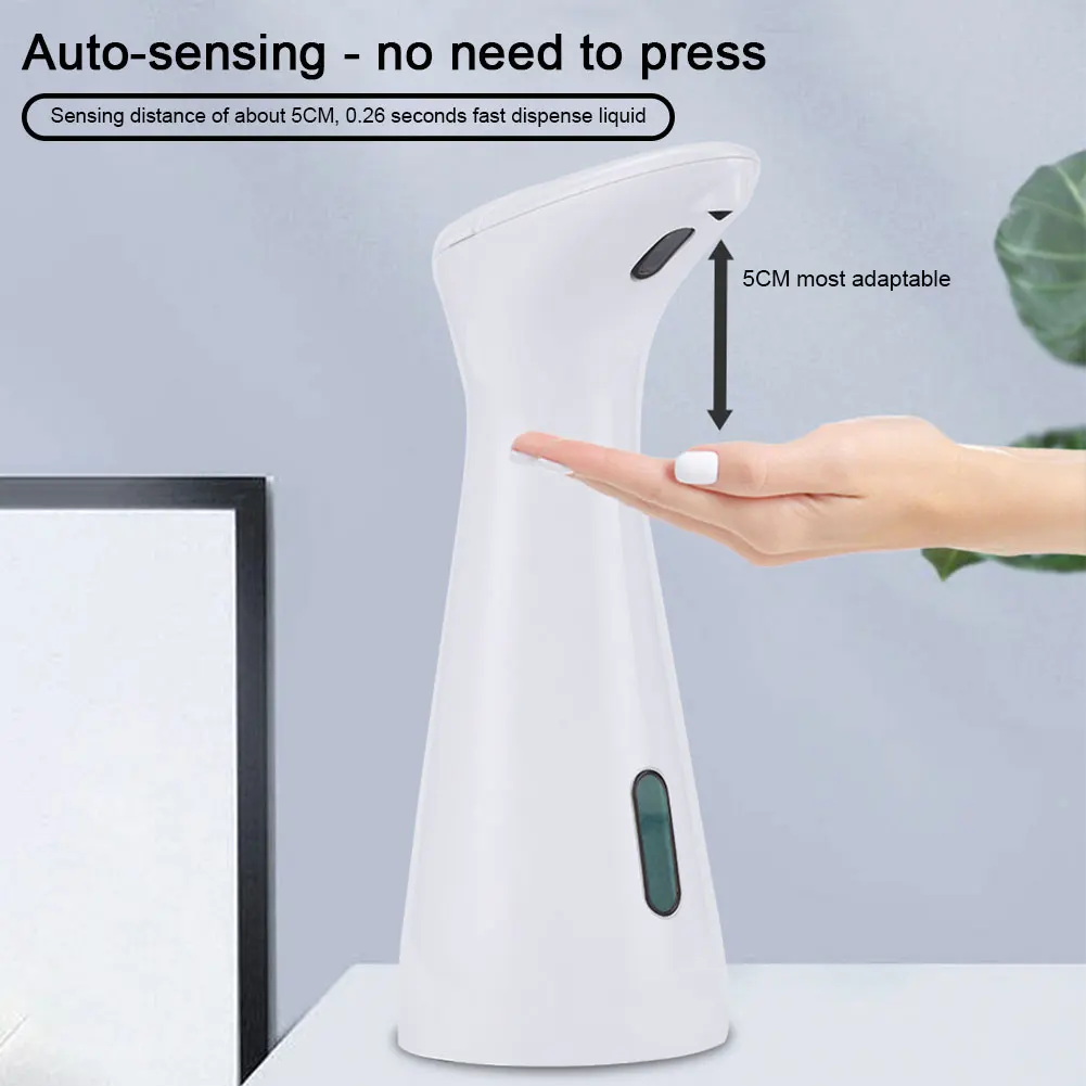 Automatic Soap Dispenser Battery Operated 400ML Hand Sanitizer Dispenser Touchless PX6 Waterproof for Kitchen Bathroom Washroom