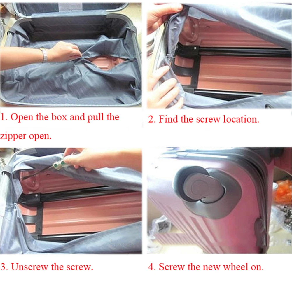 Substituição De Bagagem De Borracha Spinner Rodas Malas Reparação, Hand Spinner Caster, Trolley Parts for Customs Box