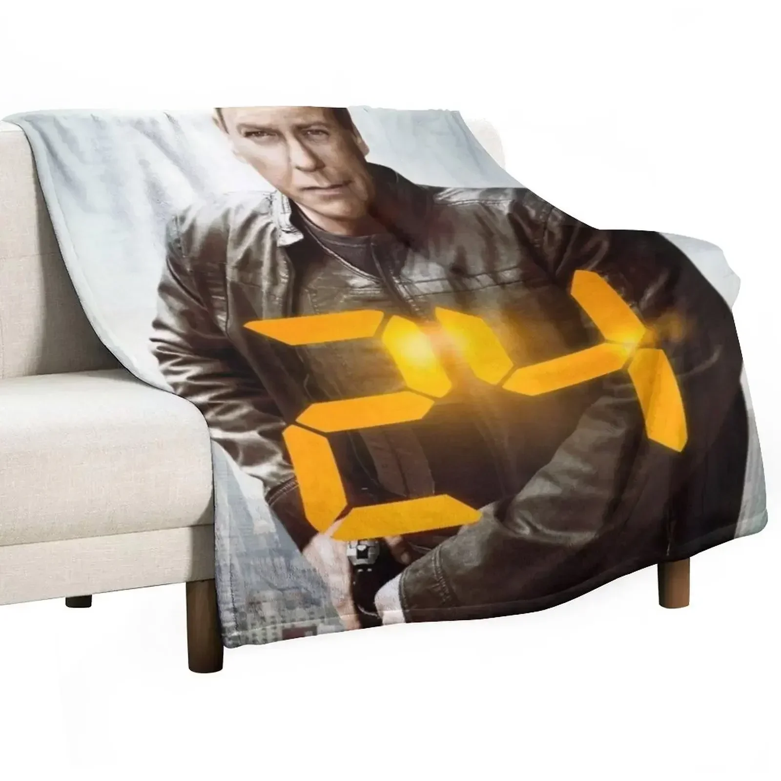 Jack Bauer 24 Throw Blanket Personalized Gift Heavy Soft Plaid bed plaid Sofa Throw Softest Blankets