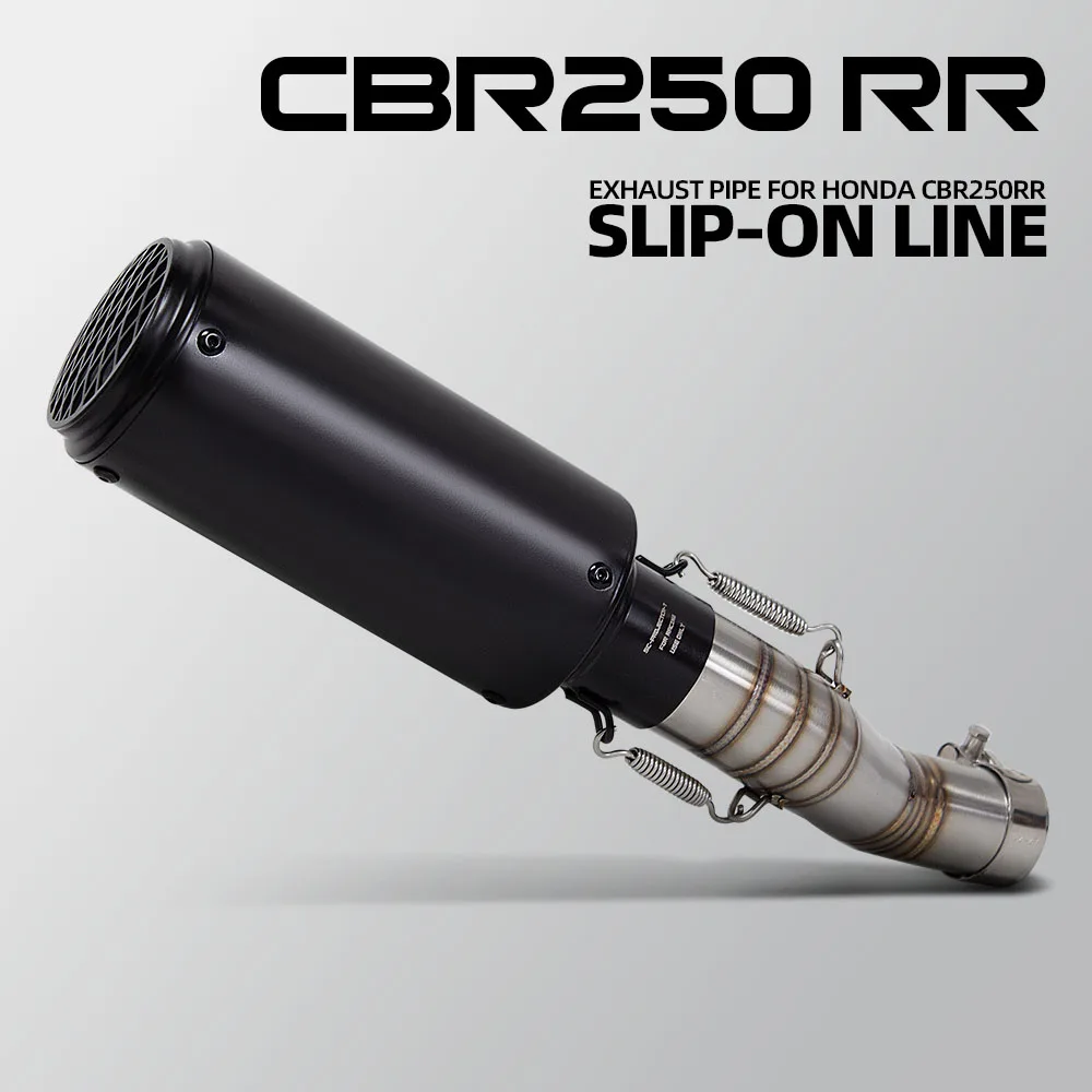 

For Honda CBR250RR 2017-2024 Motorcycle Exhaust & Exhaust Systems - Sport Racing Slip-On Middle Link Adapter Pipe Muffler