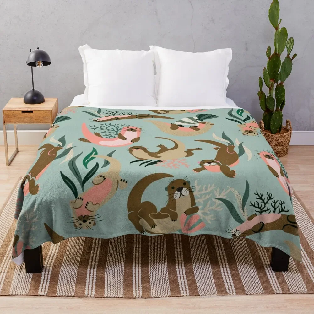 

Otter Collection - Mint Palette Throw Blanket Luxury Thermal Blankets