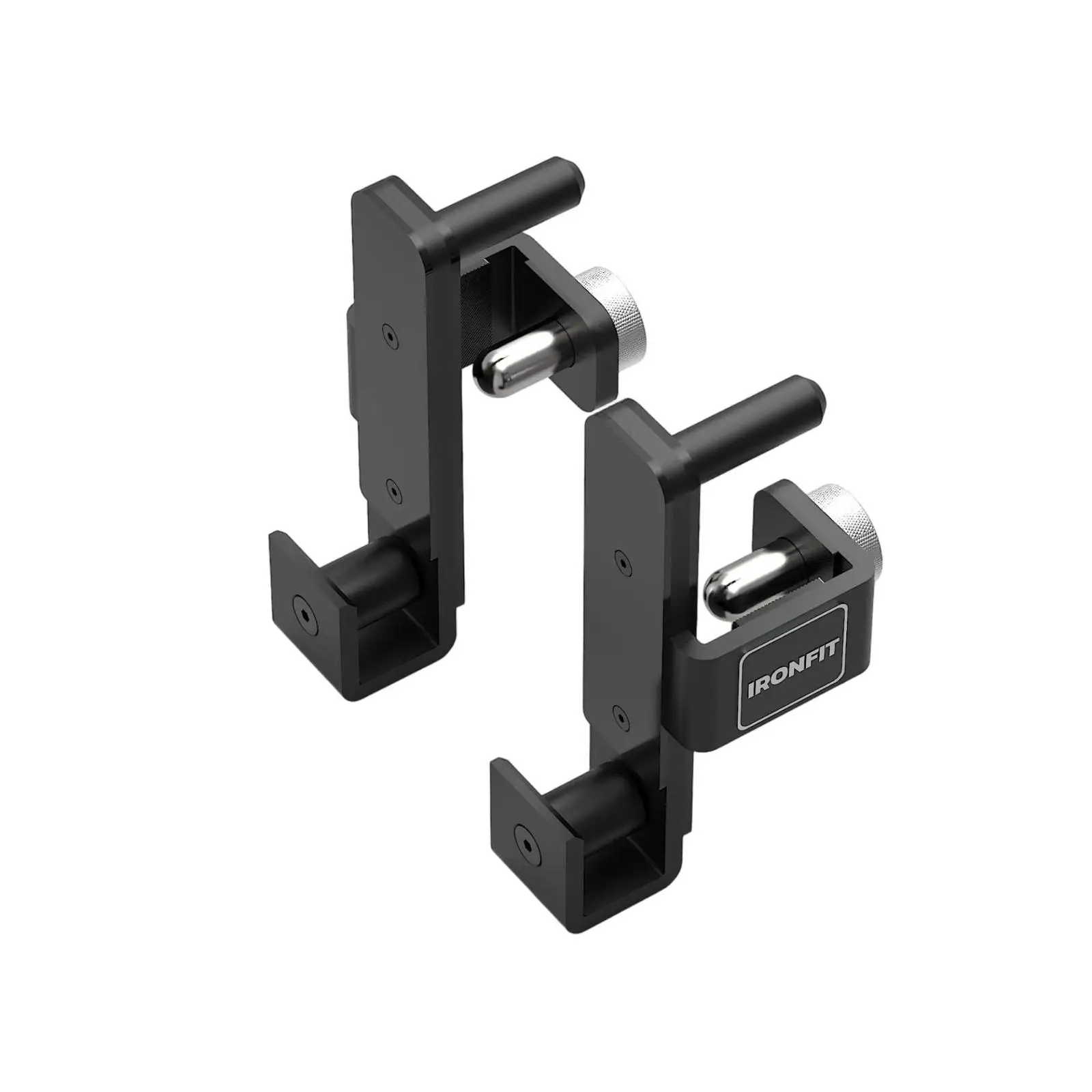 Heavy Duty Barbell Support Hook for Squat Rack 75mm Tube 26mm Hole Stainless Steel Pin Home Gym