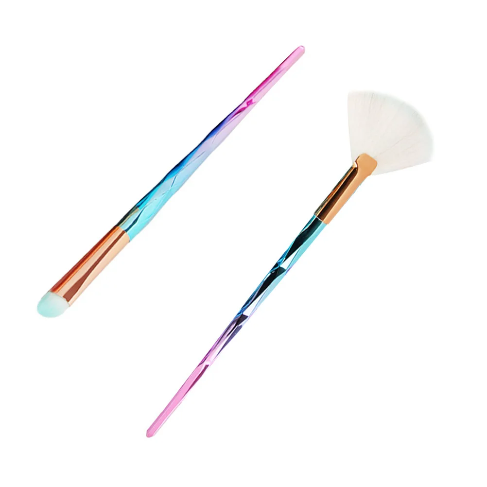 Juego de brochas de 20 piezas con mango largo, diseño de unicornio, Kit de brochas de cerdas, maquillaje de ojos, accesorios de belleza, herramientas profesionales