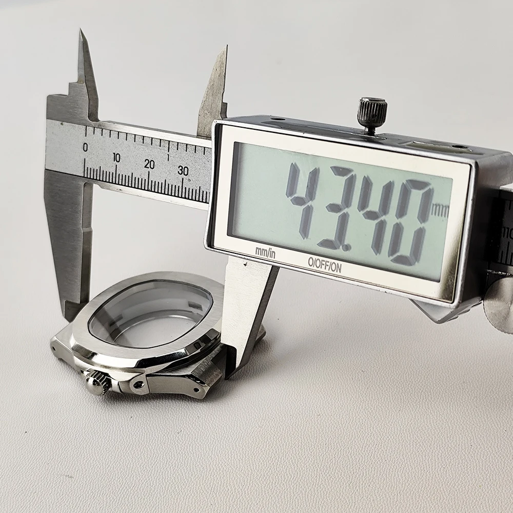NH35 Uhrenbox 43,4mm Gehäuse Passend für NH35 NH36 Uhrwerk Zubehör für Herrenuhren Saphirglas Mit Uhrenarmband NH35 Zifferblatt/Zeiger – Detail 5