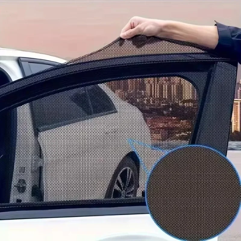 2PCS Car Window Sunshade Universal Side Window Shades Protection Repellent Mosquito Breathable Sunshade Auto Accessories
