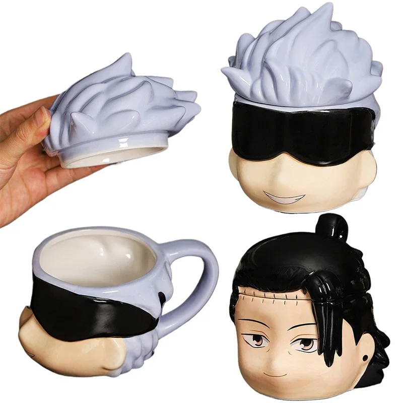 

400ML Jujutsu Kaisen Satoru Gojo Ceramic Mug Creative Figure Coffee Cup Tea Mug Kids Juice Drink Cups Breakfast Oatmeal Mug Gift