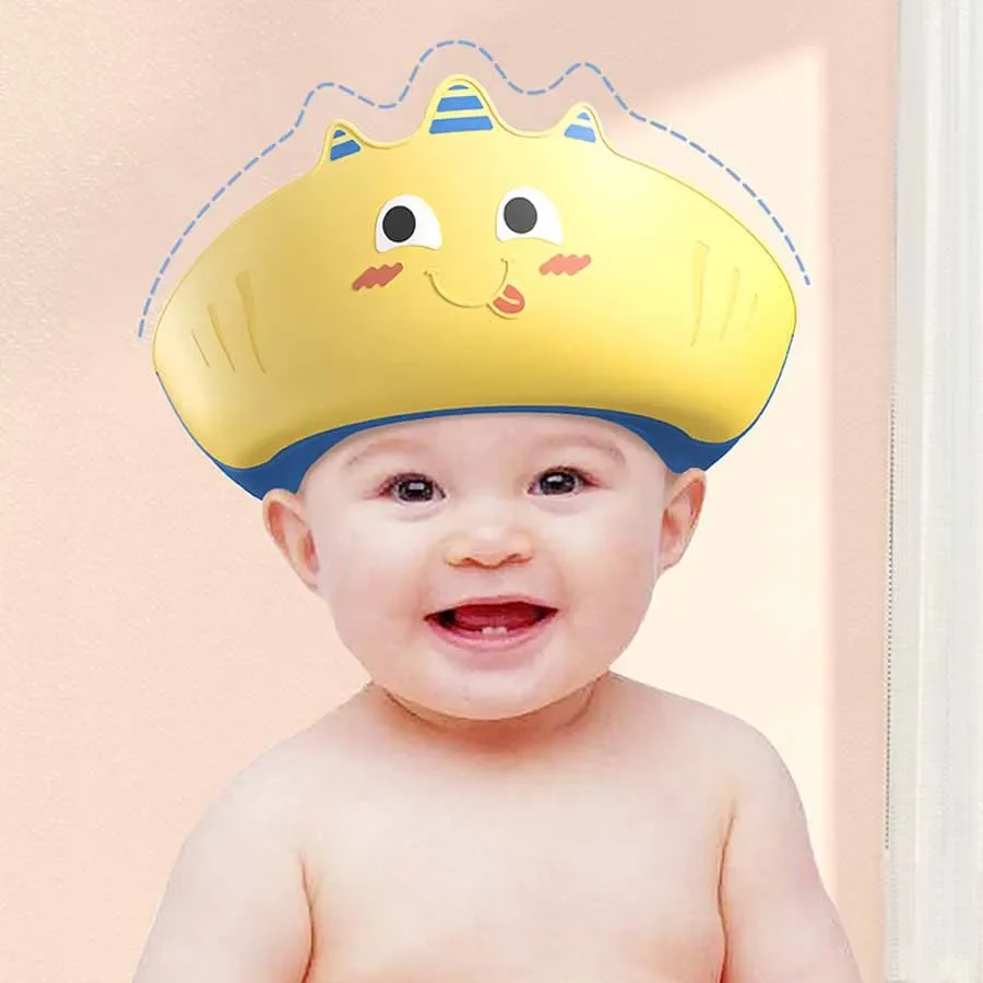 Children Shower Shampoos Hat Soft Adjustable Waterproof Wash Hair Hat for Kids Ear and Eye Safe Protection Baby Shampoo Cap image 2