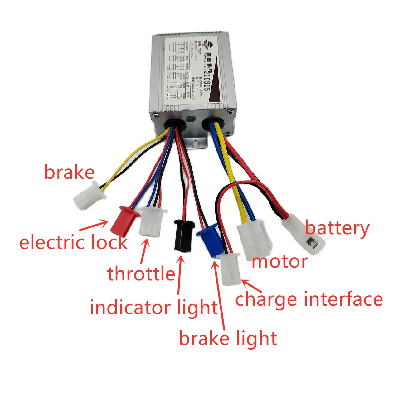 Elektrofahrrad, Fahrrad, Roller, Zubehör, Motor, gebürsteter Controller und Gasdrehgriff, 24 V, 36 V, 48 V, 250 W, 350 W, 500 W, 1000 W – Detail 2