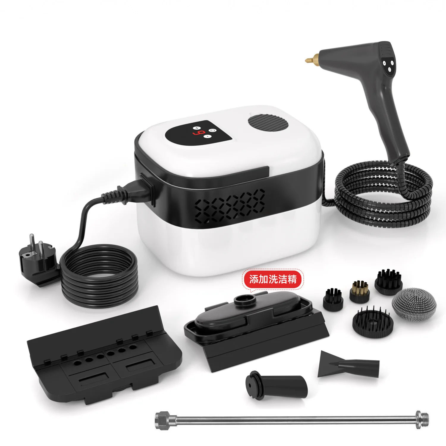 2500W Handhled Steam Cleaner High Pressure and Temperature For Household Air Conditioner Kitchen Hood Car Smart Jet Washer