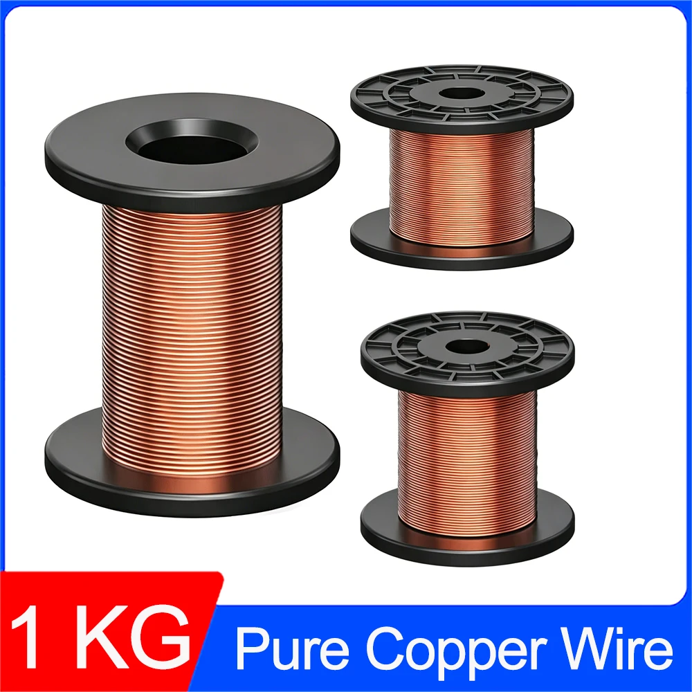 1roll Solid Copper Wire Round Solid Bare Copper Coil T2 0.2/0.5/1/1.5-2.5mm Pure Copper Line for Cable Transformers Inductors