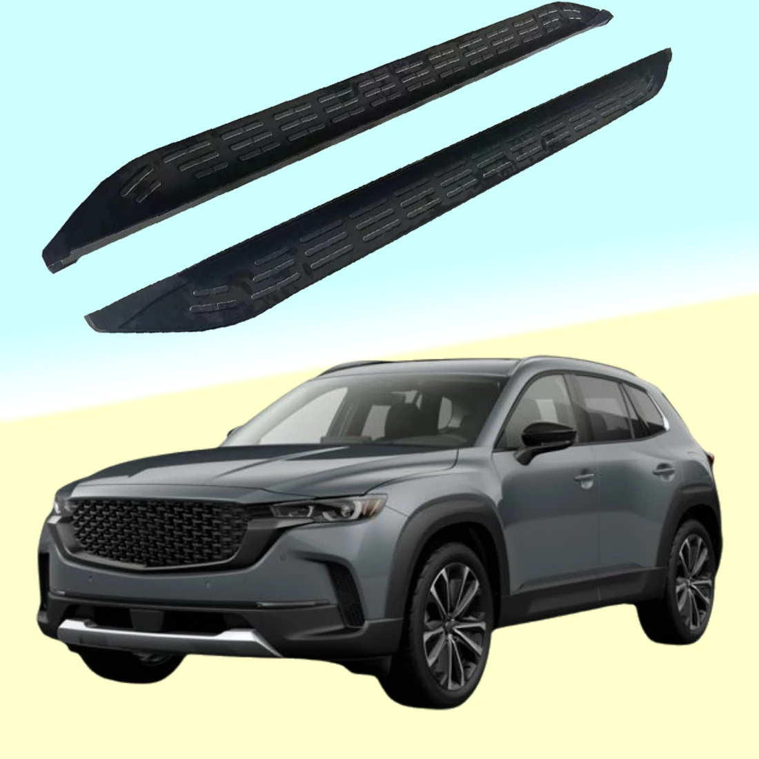 

2PCS Side Step fits for Mazda CX-50 2022 2023 2024 Running Board Nerf Bars Stairs Aluminium Pedal