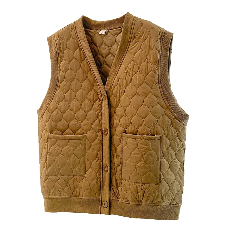 Afslankend effect Casual los dameskatoenen vest Faionable Hong Kong Sle gelaagde, blote bovenkleding