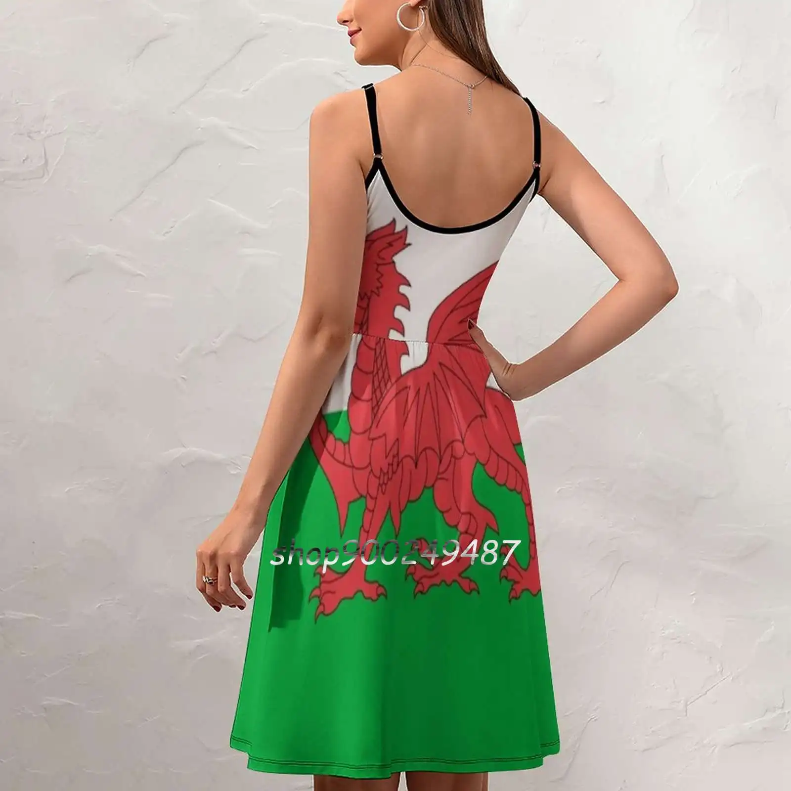 Baner Cymru-Flag Of Wales T Shirt Sling Dress Sexy Dress Female High Waist Dresses For Women Welsh Flag Flag Wales Red Dragon