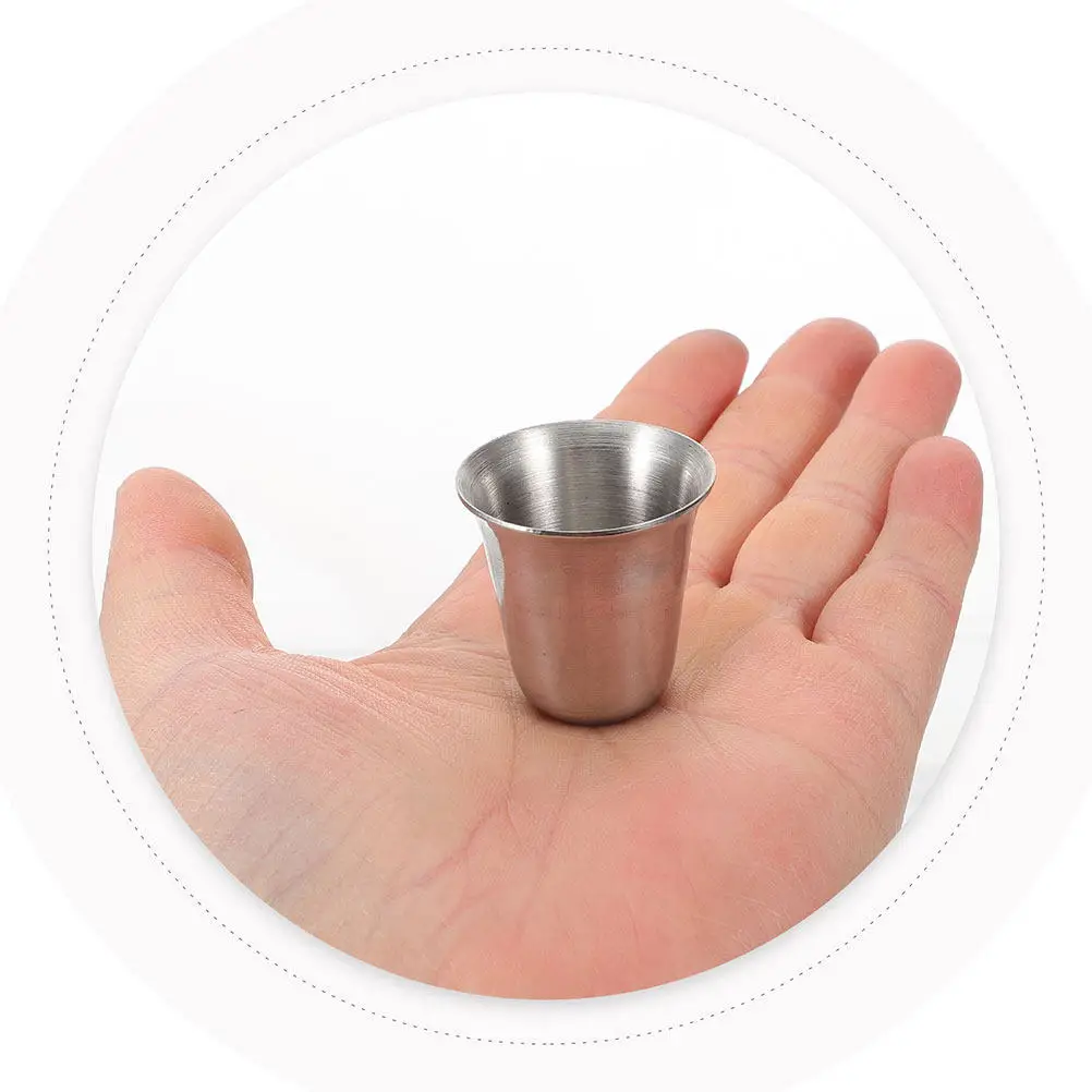 10 Pcs Offering Cup for Altar Mugs Stainless Steel Cups Coffee Small Shot Drinking