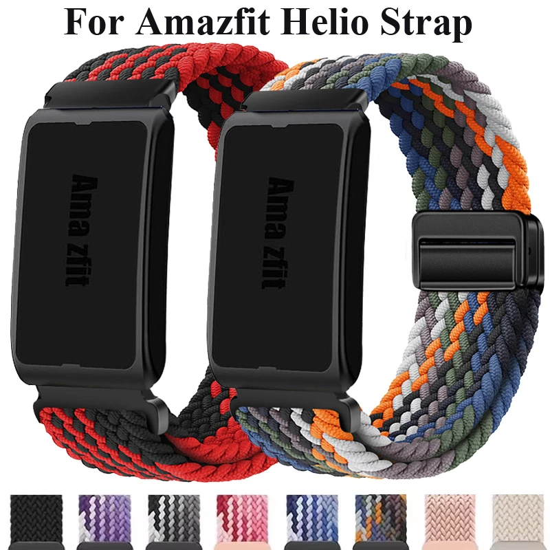 Bucle Solo trenzado magnético de 20mm y 22mm para correa deportiva Amazfit Helio para Amazfit Helio/Bip 6 5/Cheetah Pro-Round/Active2/Balance 2