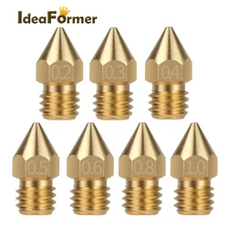 5/10PCS MK8 황동 노즐 0.2MM 0.3MM 0.4MM 0.5MM 압출기 프린트 헤드 노즐 1.75MM CR10 CR10S Ender-3 3D 프린터 액세서리