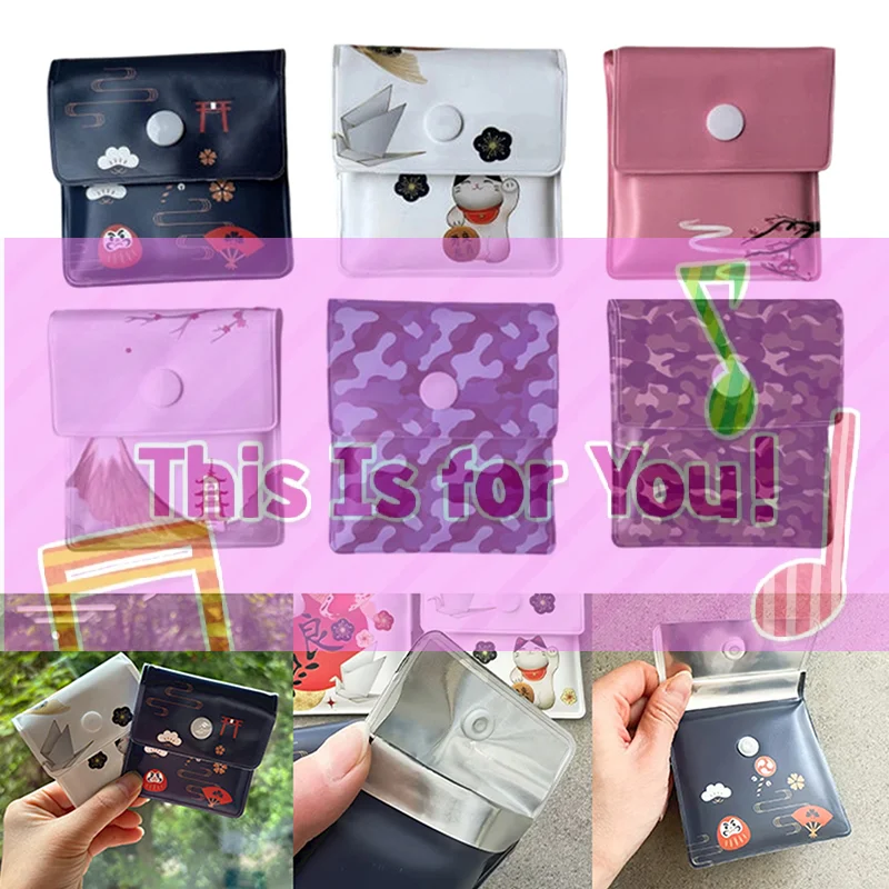 【HMA】EVA Portable Ashtray Bags Japanese Dharma Lucky Cat Pocket Ashtrays Fireproof & Odorless Mini Butt Disposal Bag Outdoor