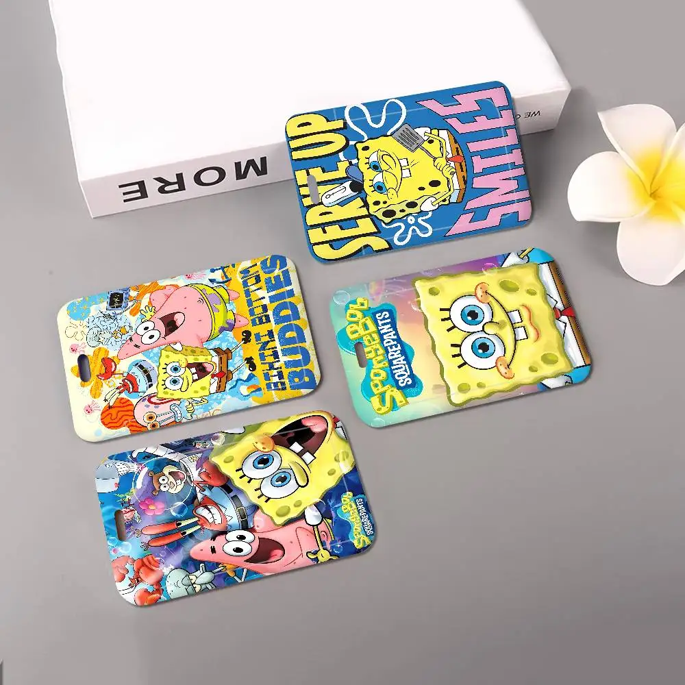 

Держатель для ID-карт и кредитных карт S-Sponge B-Bob в стиле аниме с ремешком на шею для детей, чехол для пропусков, подарок