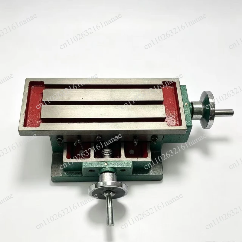 Precision cross slider heavy-duty drilling and milling table 450x170MM multi-function guide rail manual small platform