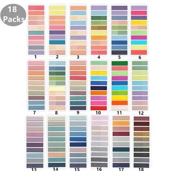18 パック/セット透明付箋自己粘着ブックマーカー注釈読書ブッククリアタブかわいいかわいい文房具