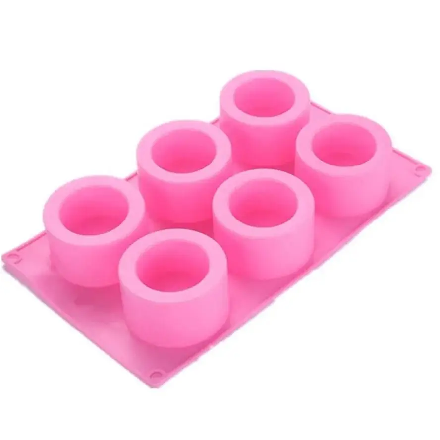 1 Pcs 6 Holes Silicone Cake Mold Cup Mould Bakeware Baking Pastry Cupcake Moulds Kitchen Accessories Color Random