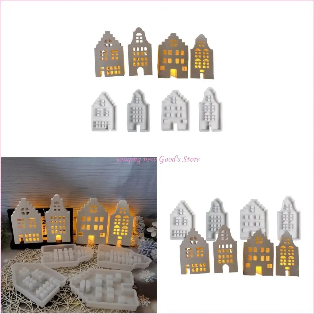 

57qa 4pieces House Силиконовые плесени смола