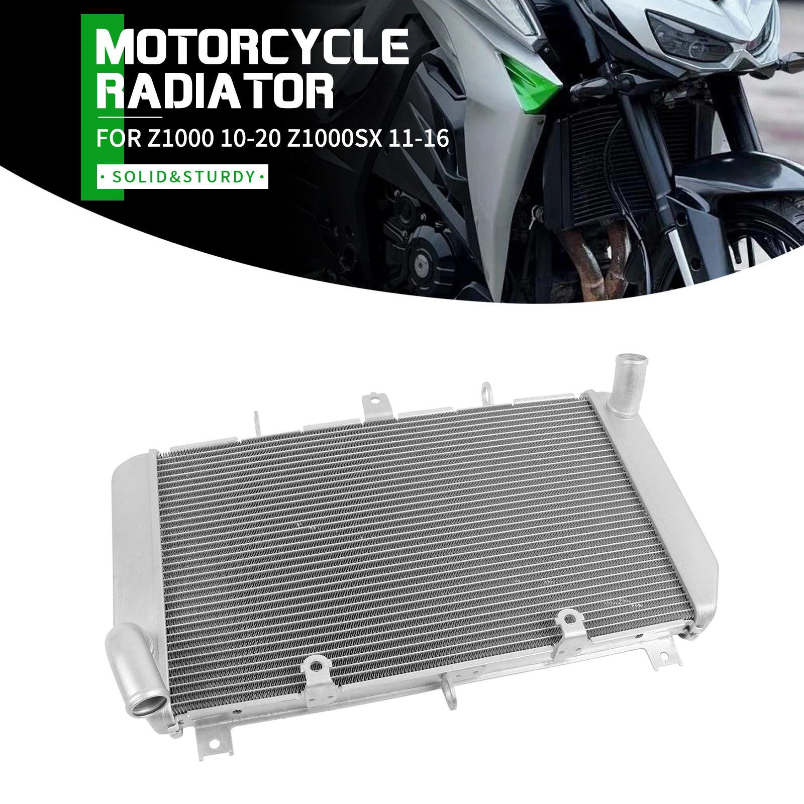 

Motorcycle Engine Radiator Aluminum Cooler Cooling Water Tank For Kawasaki Z1000 Z 1000 2010-2021 Z1000SX Z 1000 SX 2011-2016