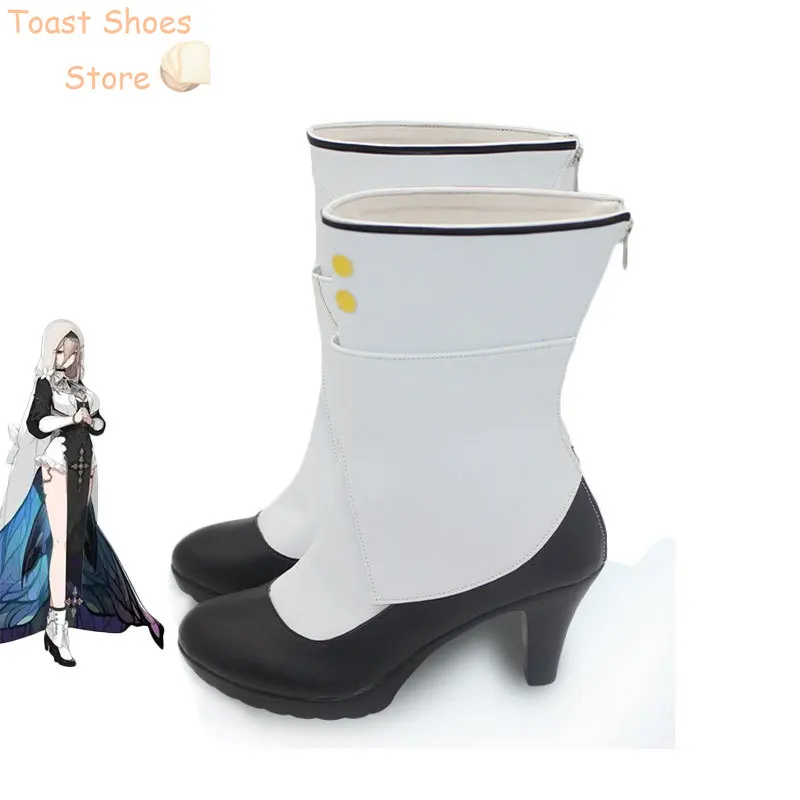 Aponia Cosplay Sapatos para o Carnaval de Halloween, Sapatos de Couro PU, Anime Costume Prop, Acessórios para Jogos, Honkai Impact 3