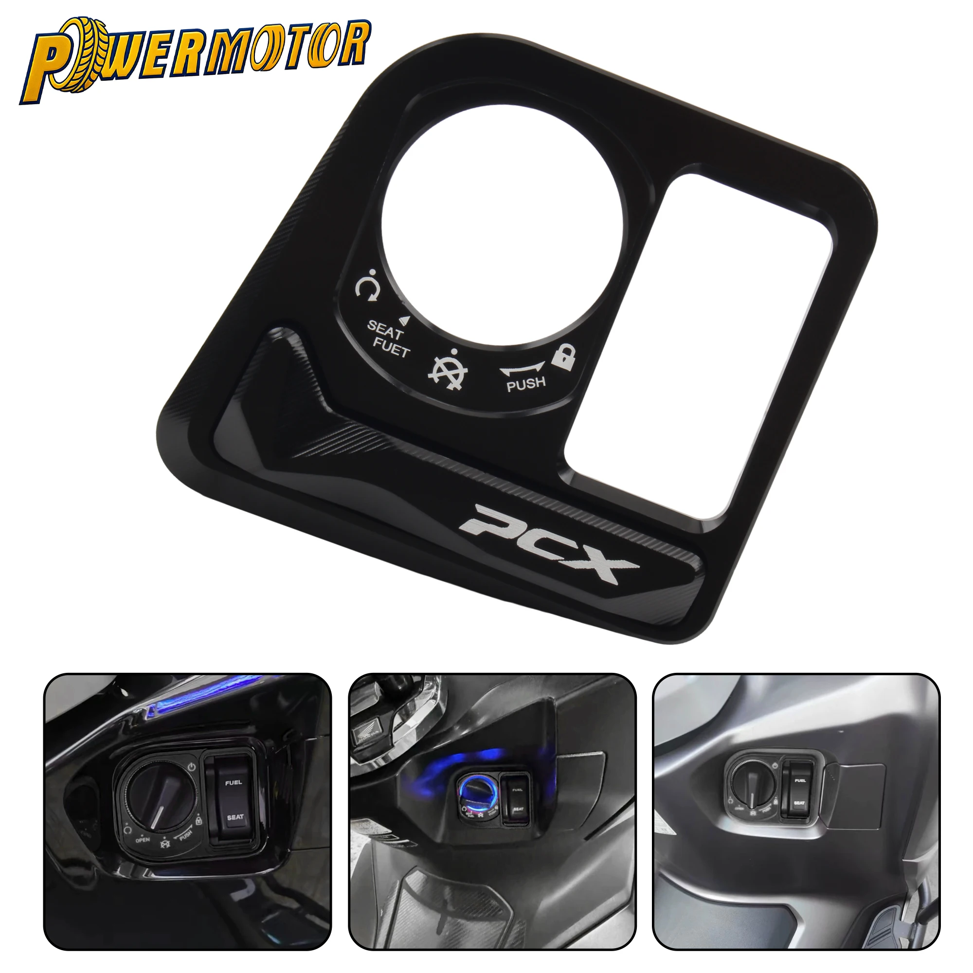 

Motorcycle Ignition Switch Cover For Honda PCX125 PCX160 PCX 125 160 2021 2022 2023 2024 Scooter Key Hole Decorative Cover