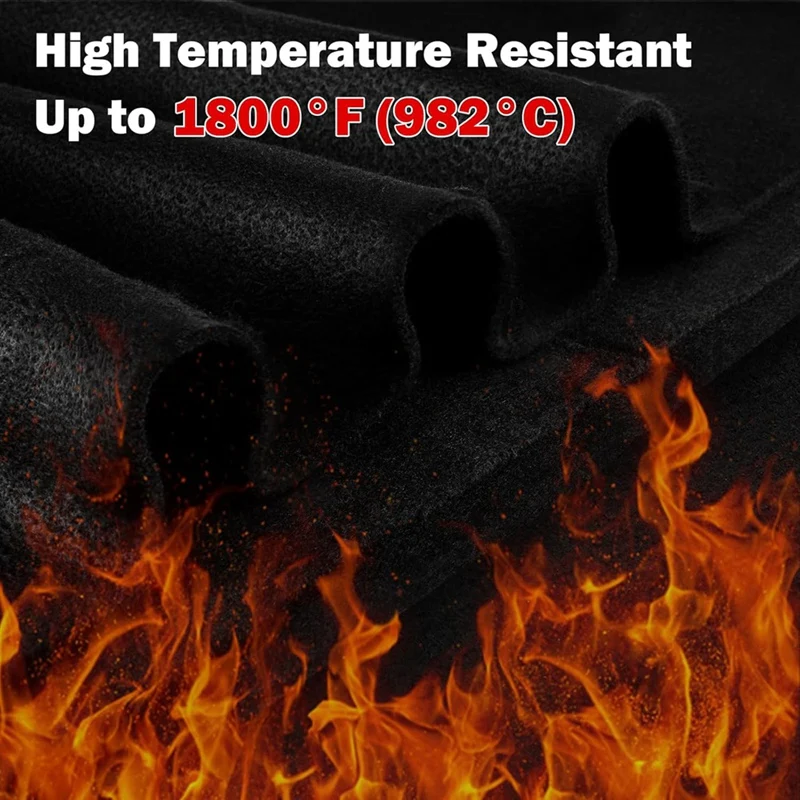 Coperta per saldatura in feltro di carbonio ABJI ignifuga - 2 confezioni da 20X36 pollici in tessuto resistente al calore 1800 ° F Cuscinetto isolante per alte temperature