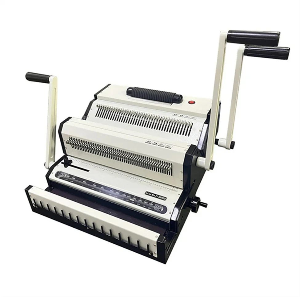 SG-SW2500A Desktop Manual Notebook Binding Machine Professional Paper Coil and Double Wire Binder for Office School Home