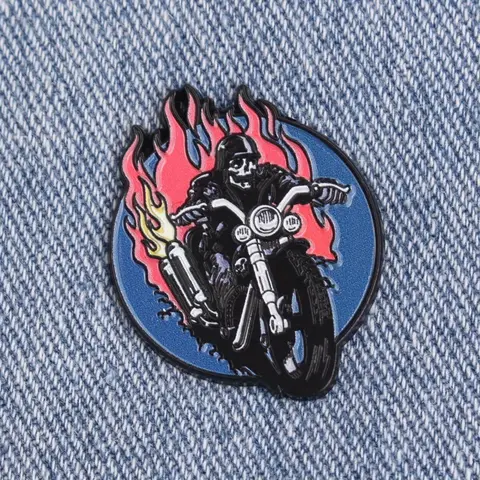Motorcycle Enamel Pin Creative Punk Gothic Lapel Badge Backpack Clothing Accessory